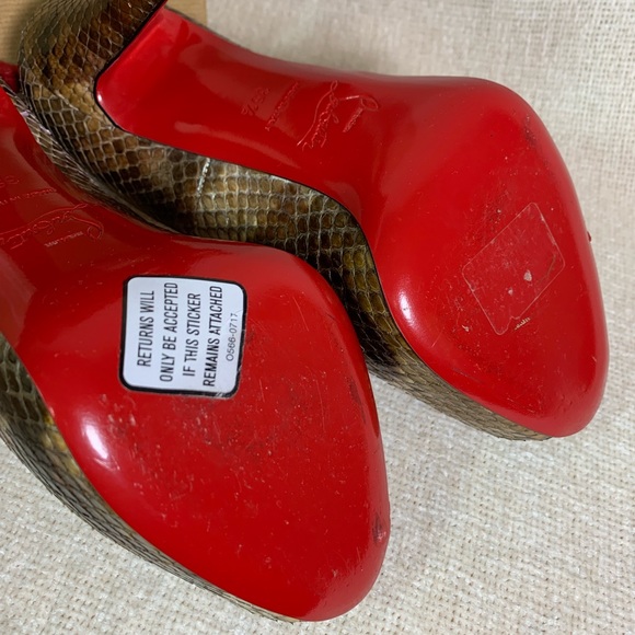 Christian Louboutin Very Prive Python Pumps 35.5 - Picture 11 of 15